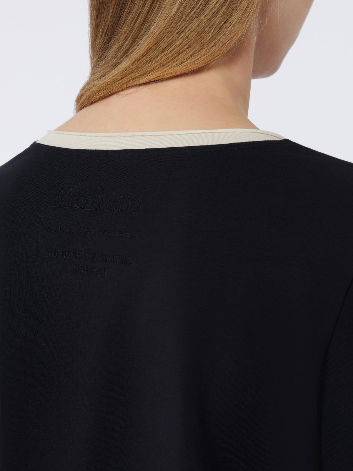 Camiseta básica de punto - NEGRO - Max Mara - 5