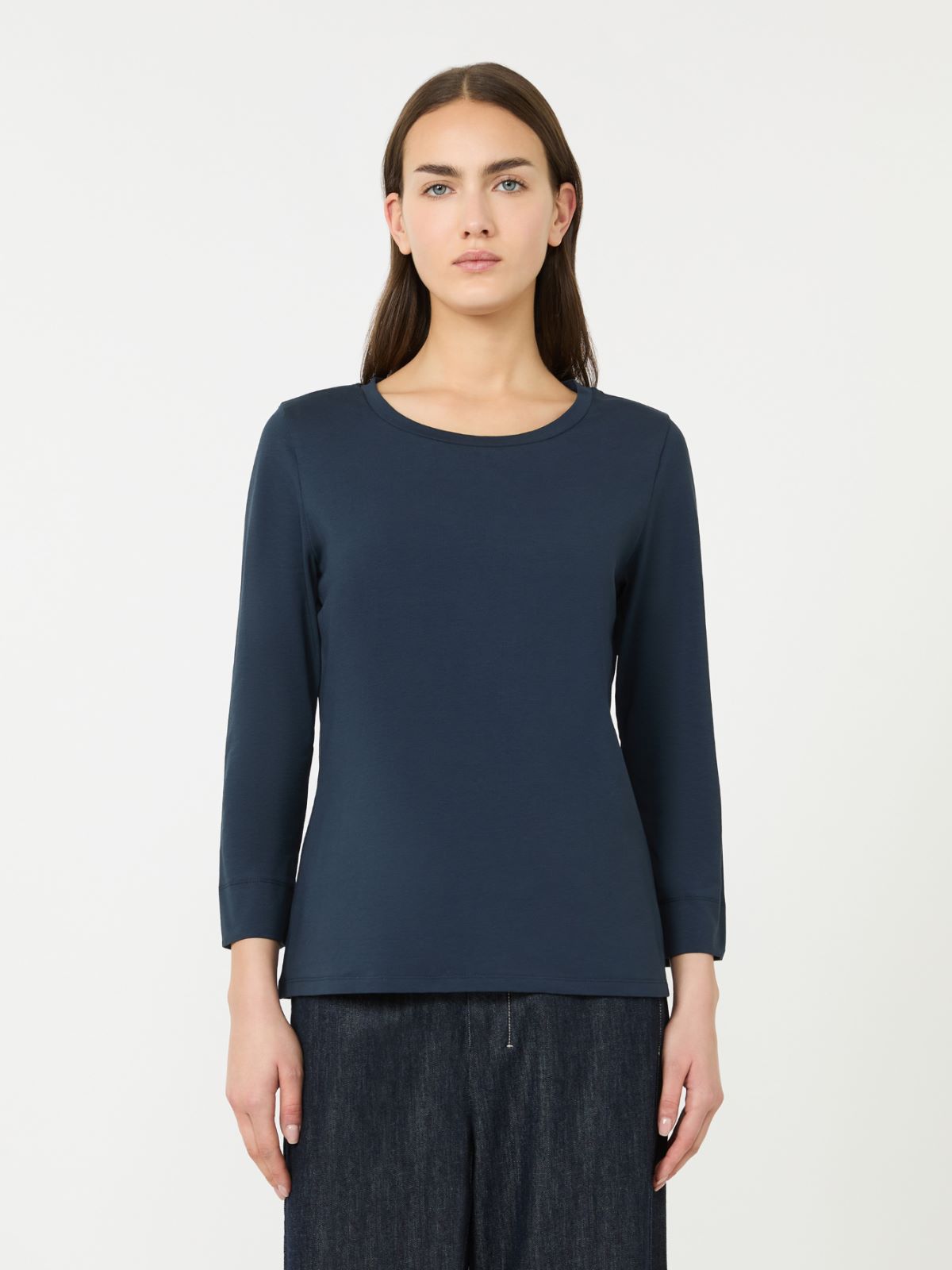 T-shirt in maglia di cotone - ULTRAMARINE - Max Mara - 2