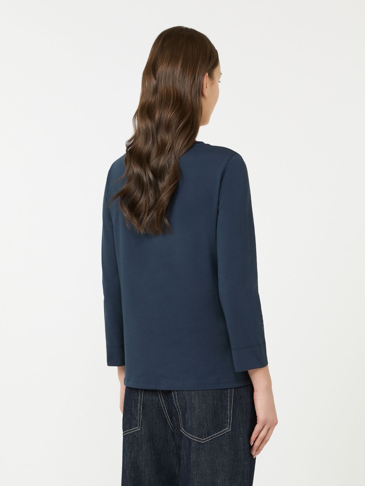 T-shirt in maglia di cotone - ULTRAMARINE - Max Mara - 3