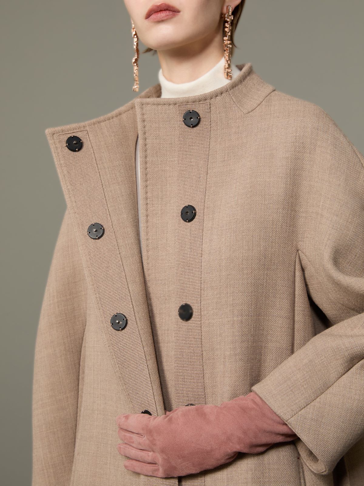 Płaszcz redingote z wełny i kaszmiru - BEŻOWY GOŁĘBI - Max Mara - 4