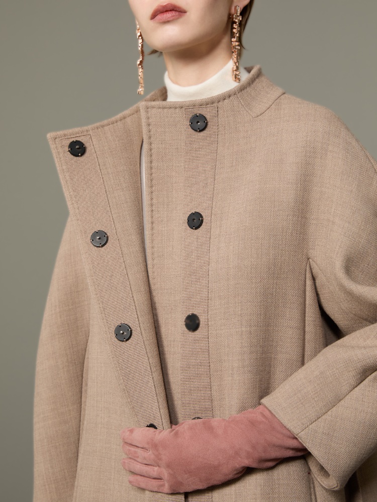 Płaszcz redingote z wełny i kaszmiru - BEŻOWY GOŁĘBI - Max Mara - 4