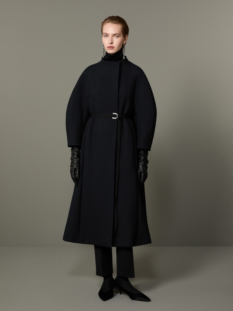 Płaszcz redingote z wełny i kaszmiru - CZARNY - Max Mara - 2