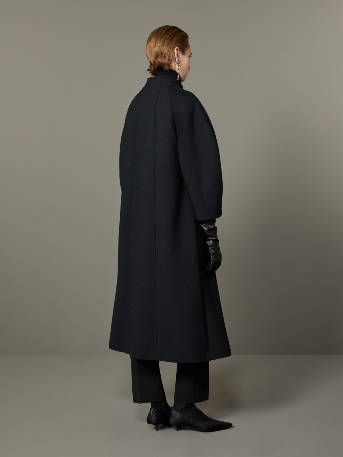Płaszcz redingote z wełny i kaszmiru - CZARNY - Max Mara - 3