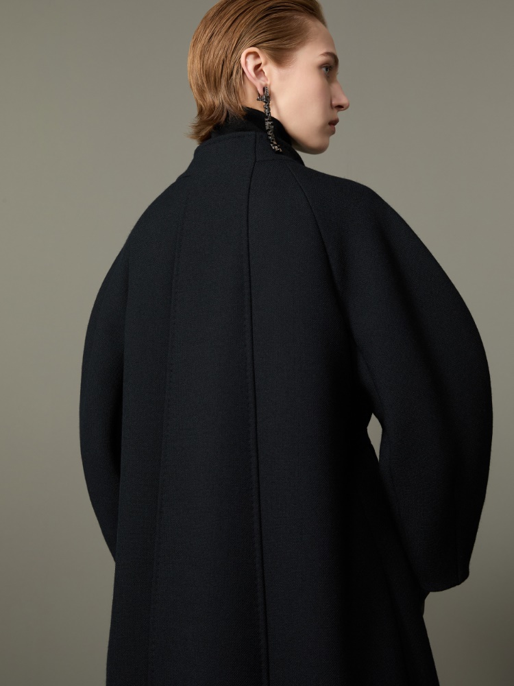 Płaszcz redingote z wełny i kaszmiru - CZARNY - Max Mara - 5