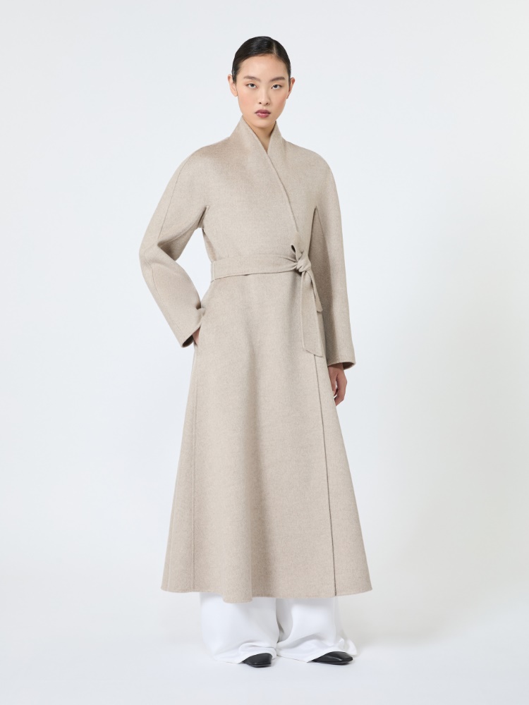 Cashmere Redingote coat - SAND - 2