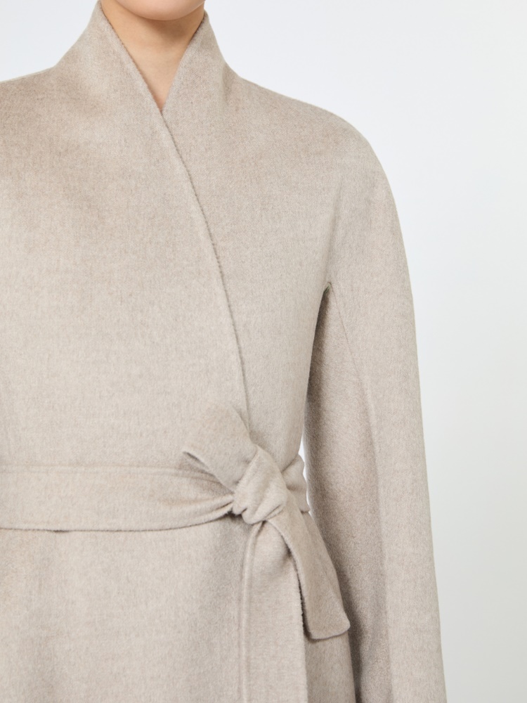 Cashmere Redingote coat - SAND - 4