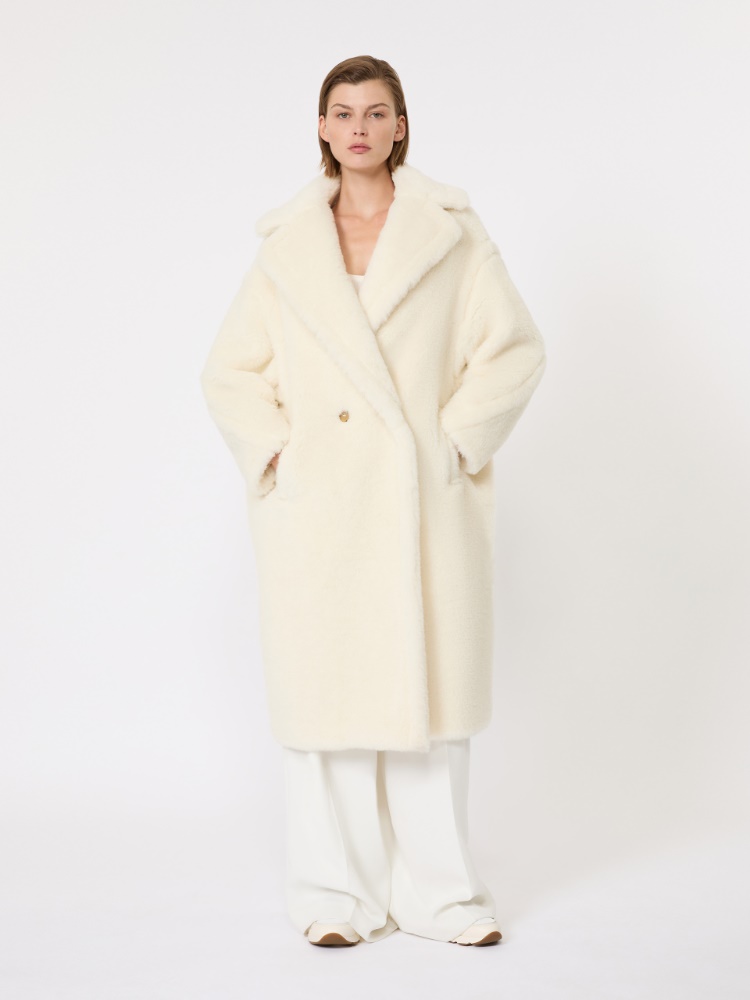 Abrigo Teddy Bear Icon de alpaca y lana - BLANCO - 2