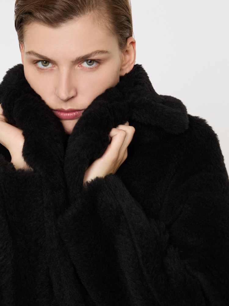 Abrigo Teddy Bear Icon de alpaca y lana - NEGRO - 4