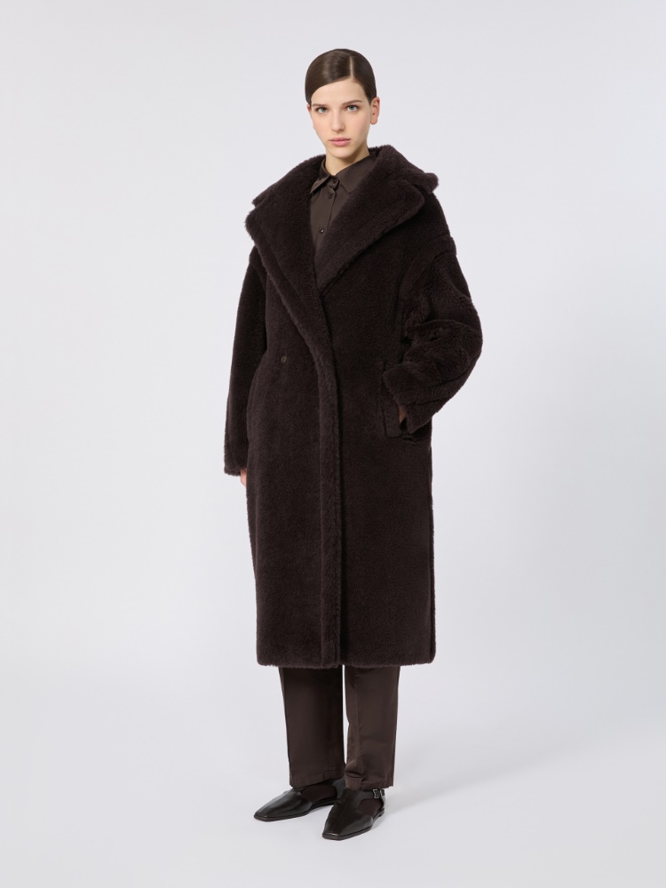 Teddy Bear Icon Coat in alpaca and wool - DARK BROWN - Max Mara - 2