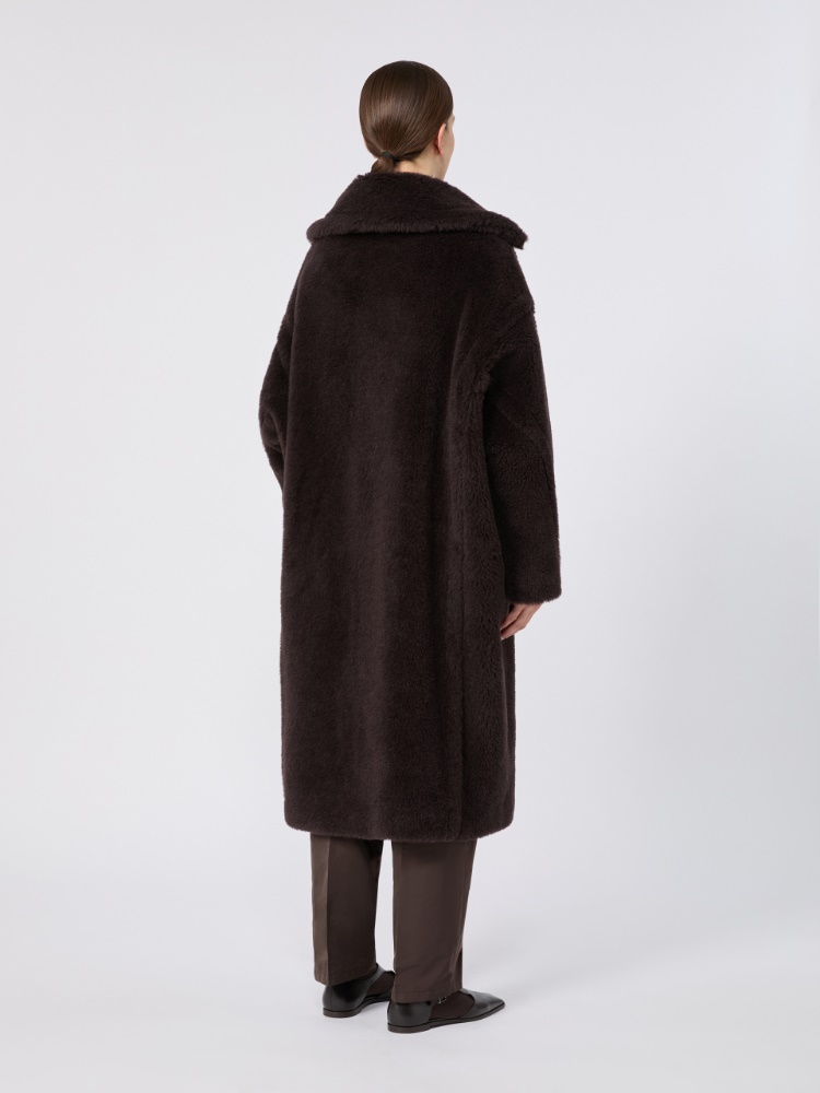 Teddy Bear Icon Coat in alpaca and wool - DARK BROWN - Max Mara - 3