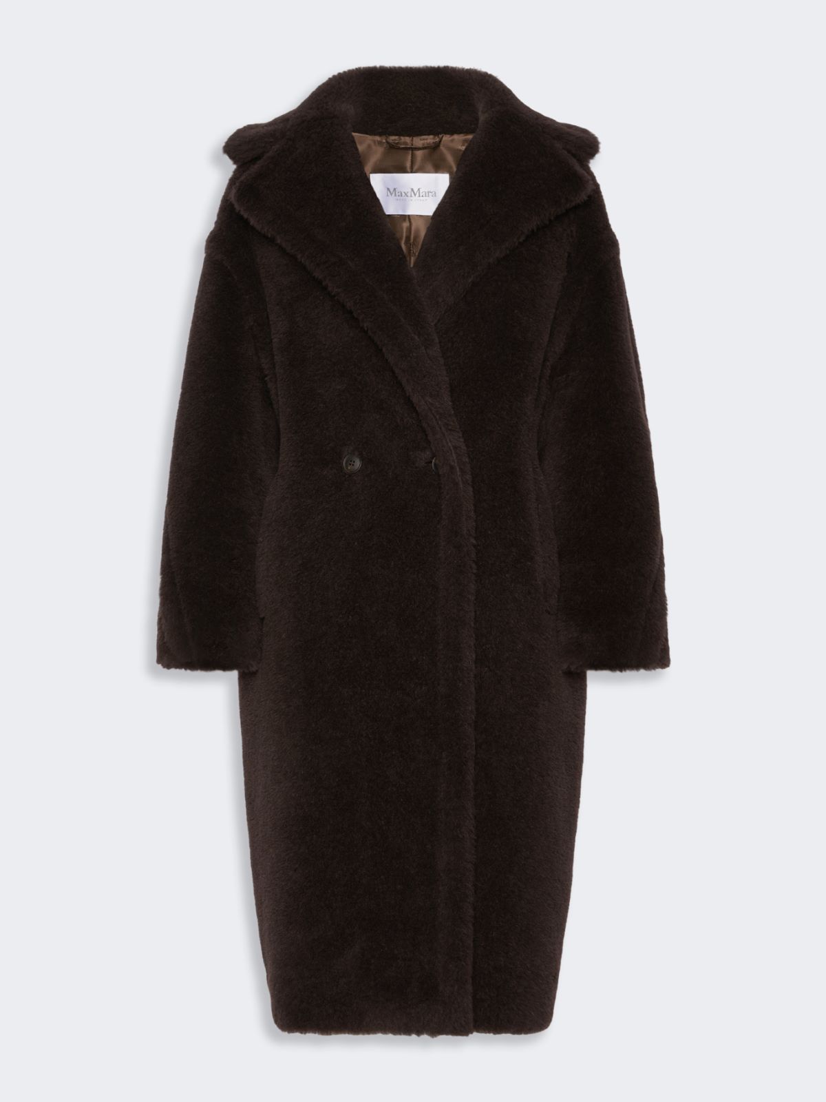Teddy Bear Icon Coat in alpaca and wool - DARK BROWN - Max Mara - 5