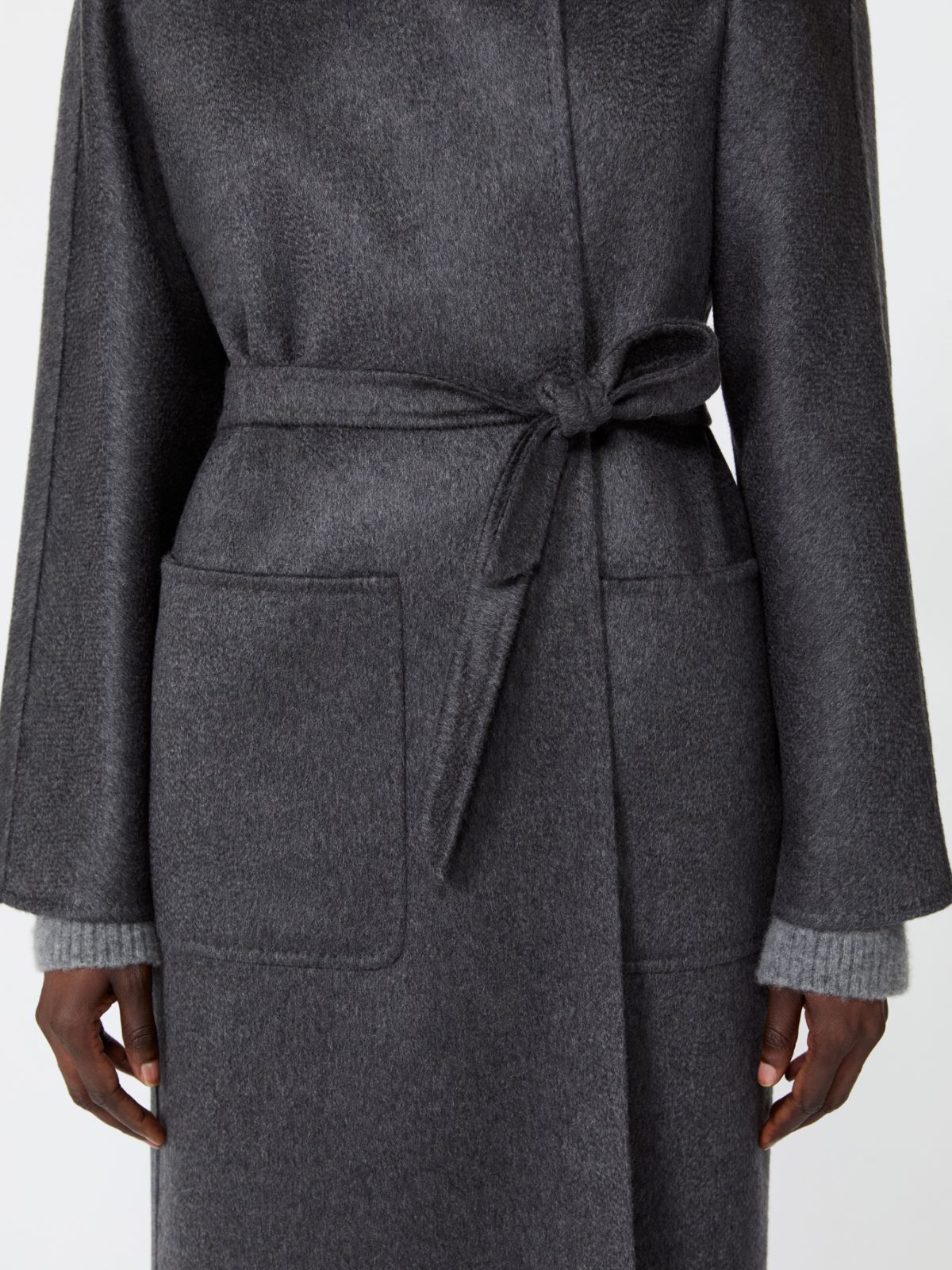 Cashmere midi coat - DARK GREY - Max Mara - 5