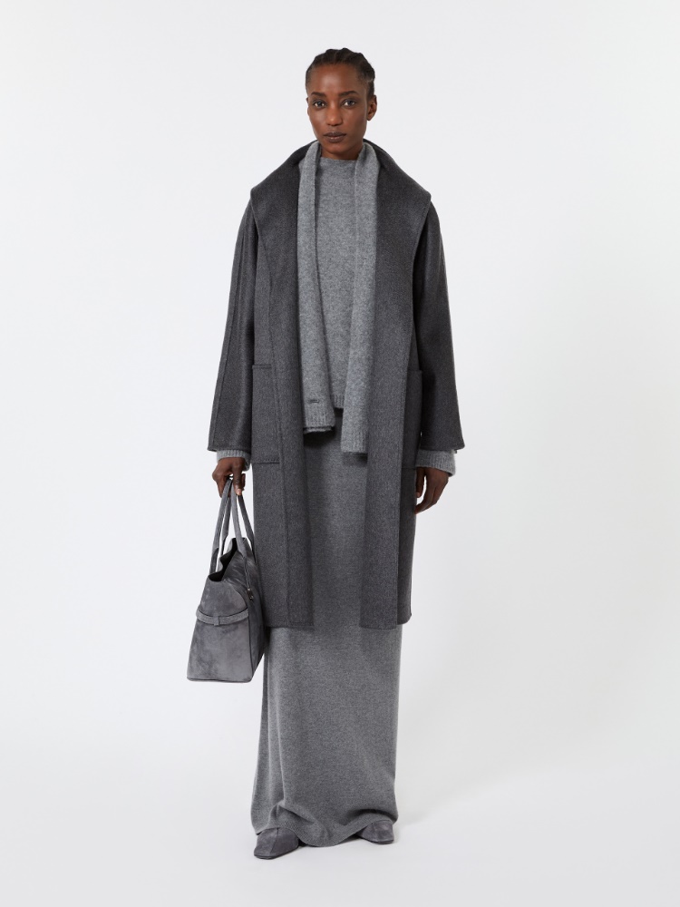 Cashmere midi coat - DARK GREY - Max Mara