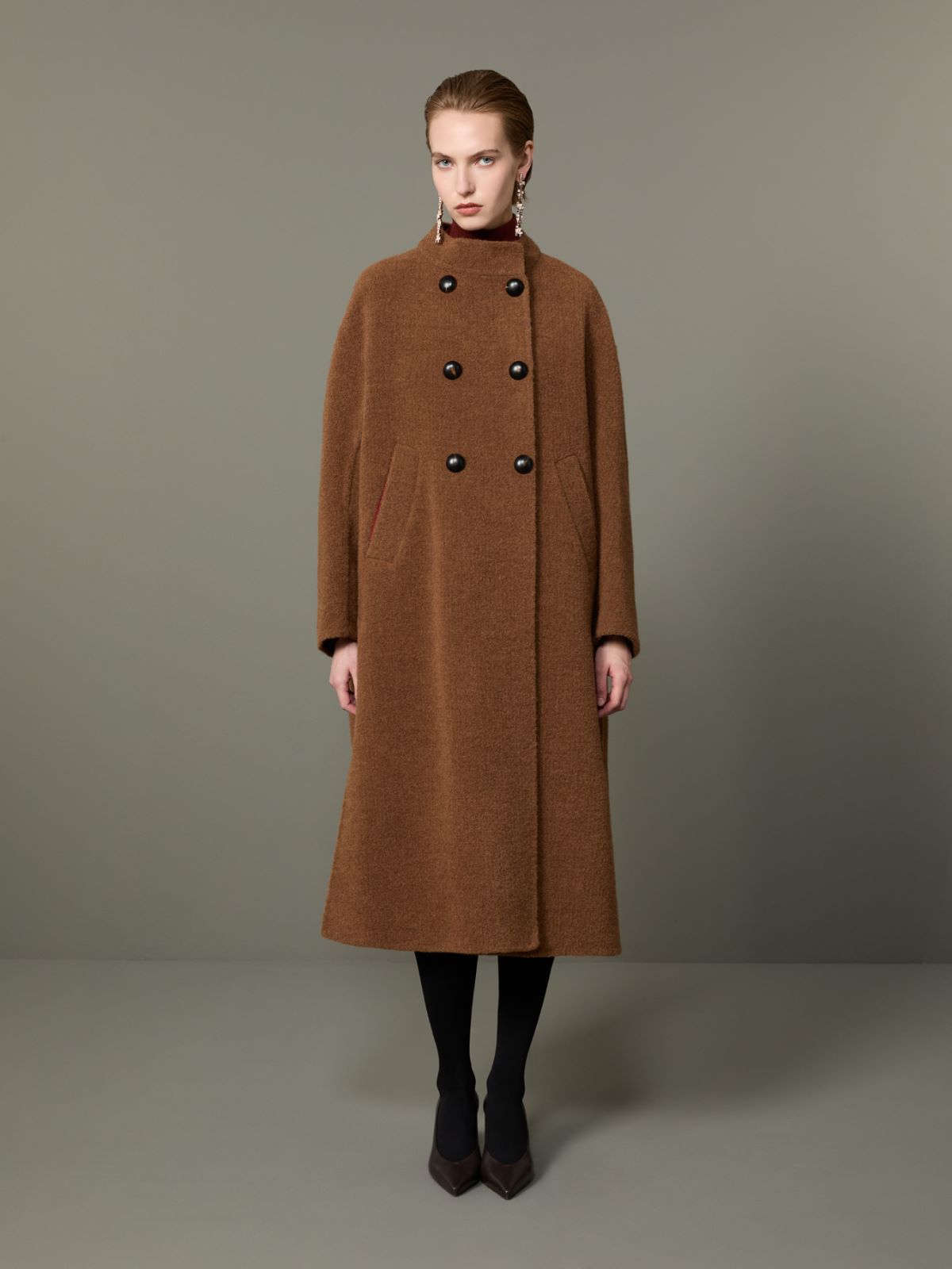 오카 라마 코트 - DARK BROWN - Max Mara - 2