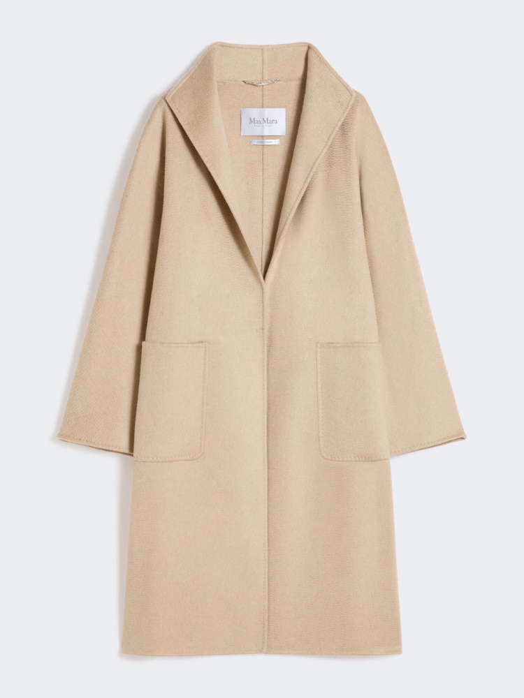Midi cashmere cardigan coat - SAND