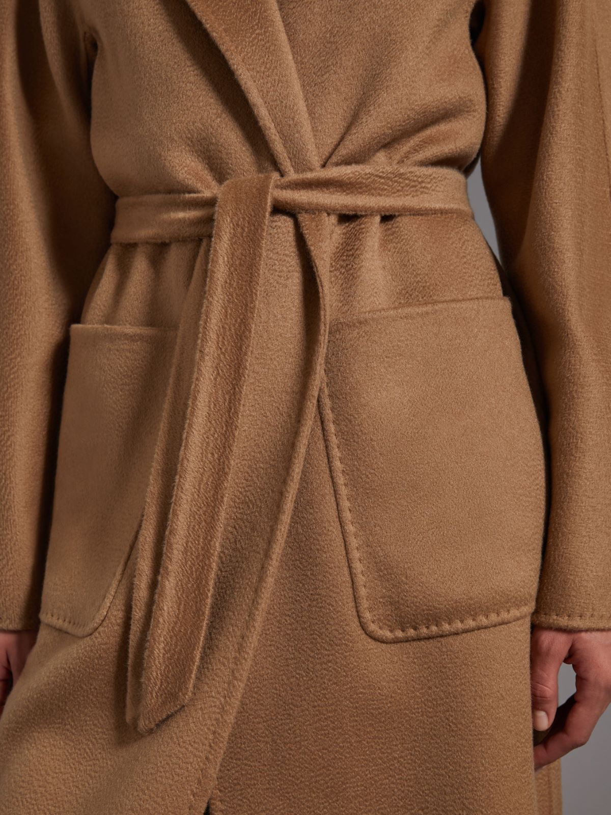 Midi cashmere cardigan coat - CAMEL - 4