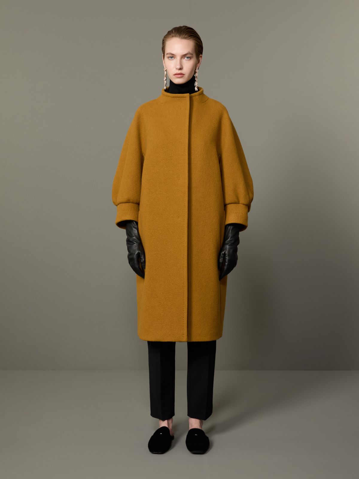 Cashmere cocoon coat - MUSTARD - Max Mara - 2