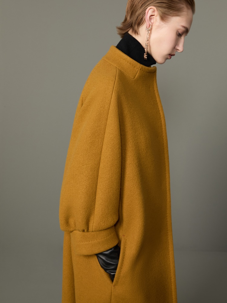 Cashmere cocoon coat - MUSTARD - Max Mara - 4