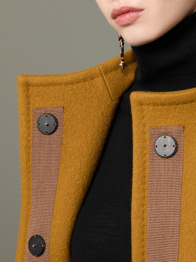 Cashmere cocoon coat - MUSTARD - Max Mara - 5