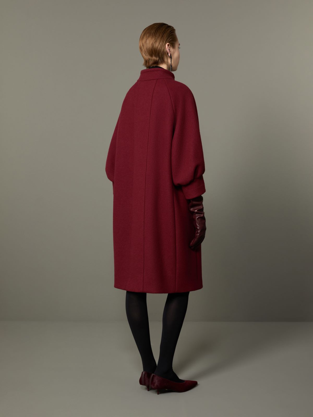 Cashmere cocoon coat - BORDEAUX - Max Mara - 3