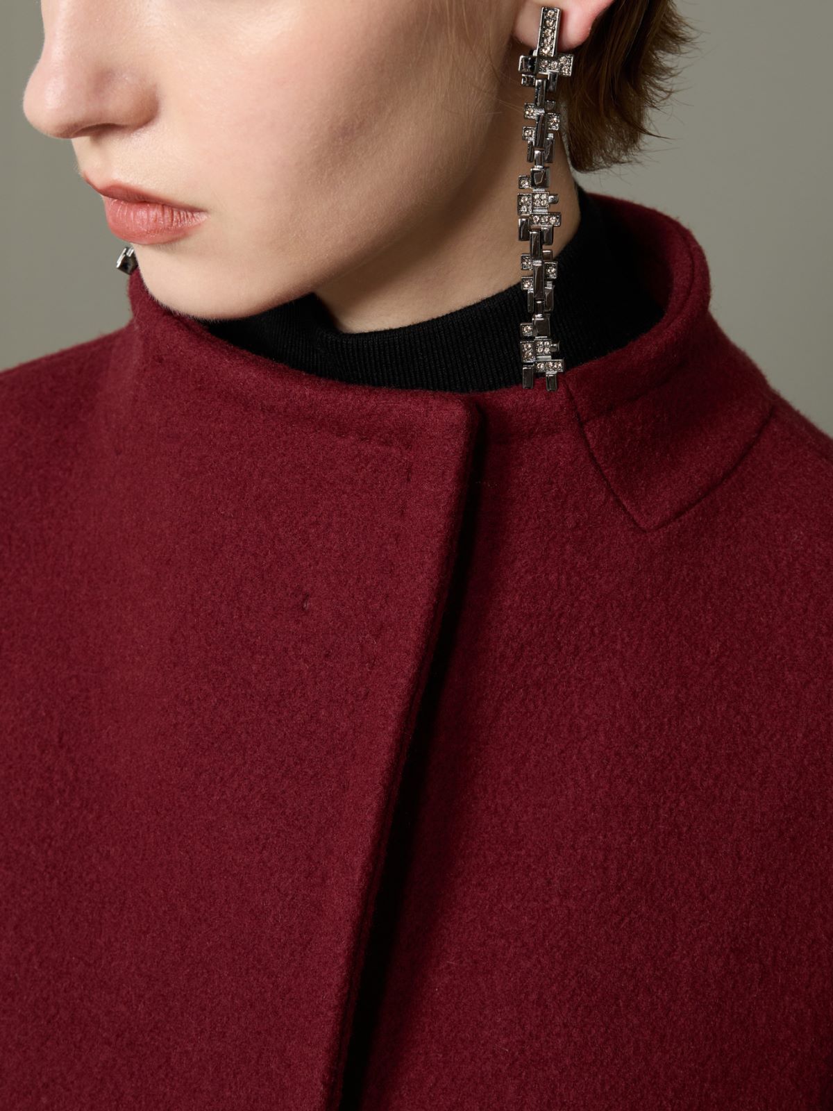 Cashmere cocoon coat - BORDEAUX - Max Mara - 4