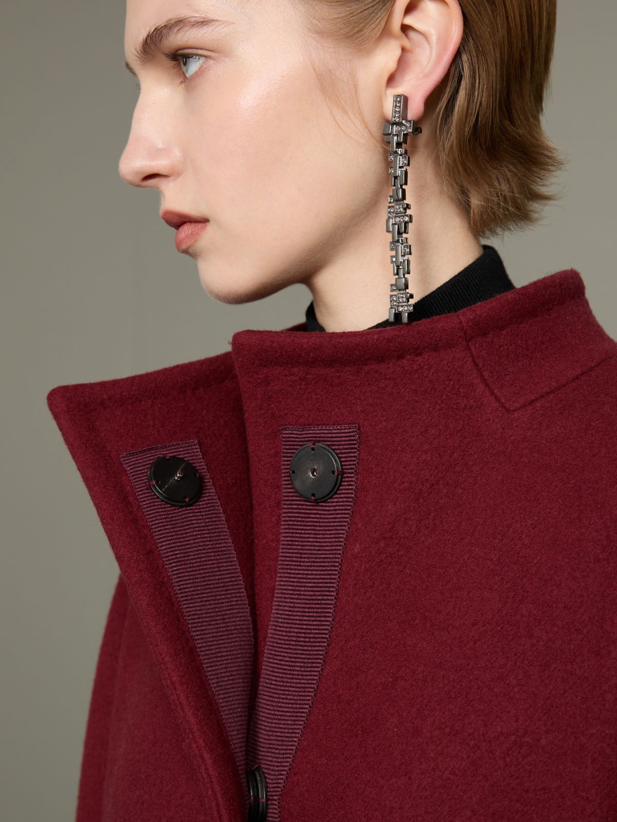Cashmere cocoon coat - BORDEAUX - Max Mara - 5