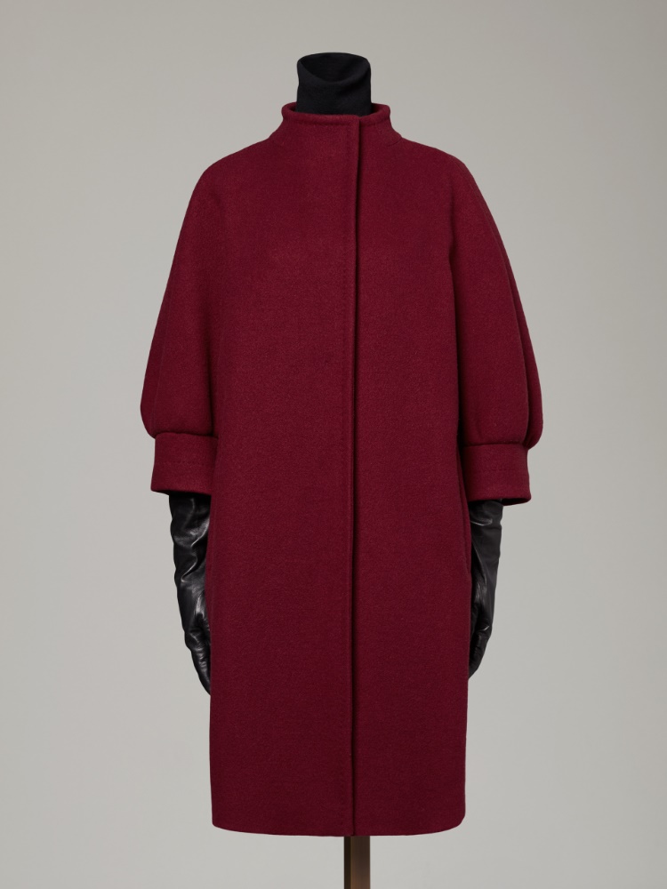Cashmere cocoon coat - BORDEAUX - Max Mara - 6