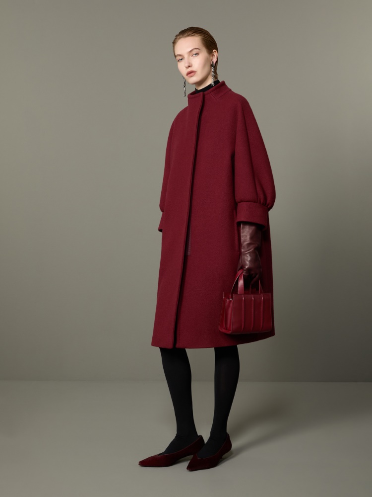 Cashmere cocoon coat + BORDEAUX - Max Mara