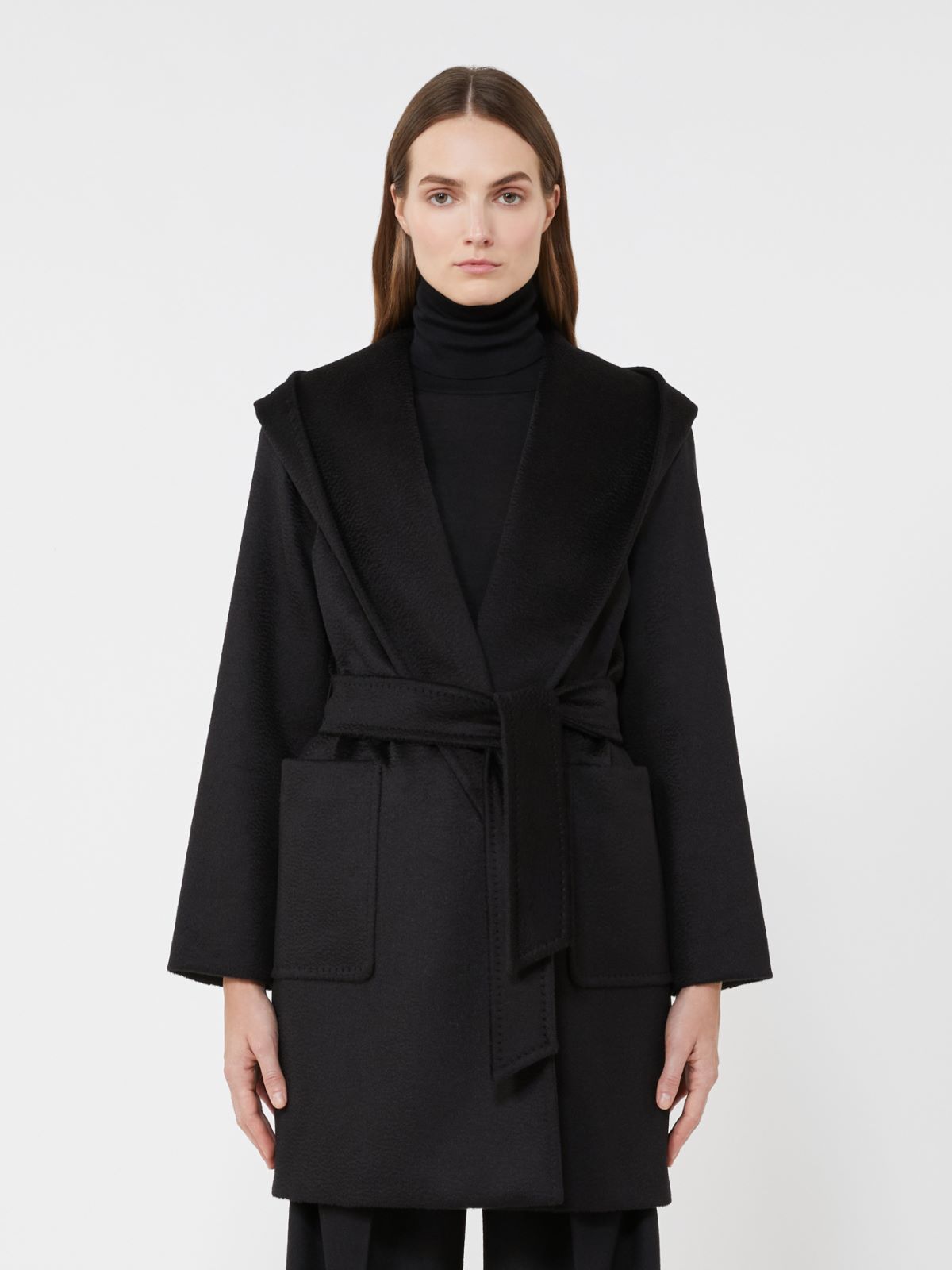 Camel robe coat - BLACK - 2