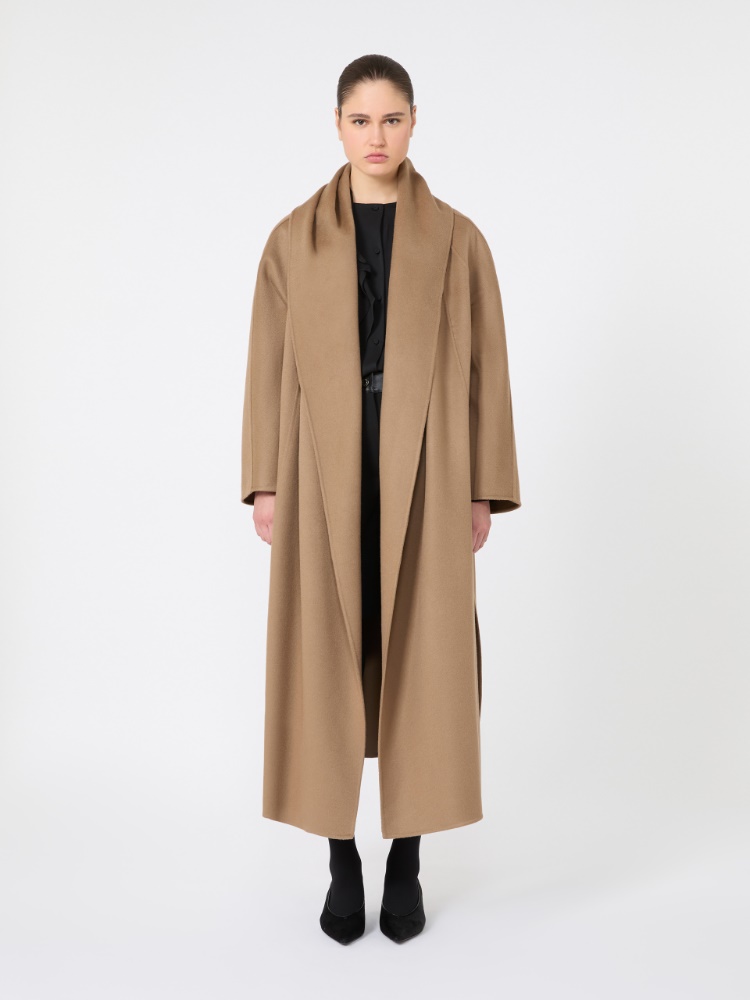 Reversible foulard coat in brushed cashmere - HAZELNUT BROWN - Max Mara - 2