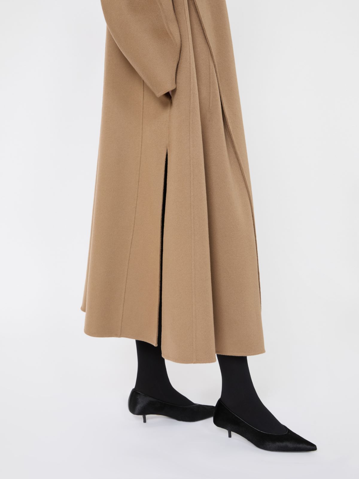 Reversible foulard coat in brushed cashmere - HAZELNUT BROWN - Max Mara - 5