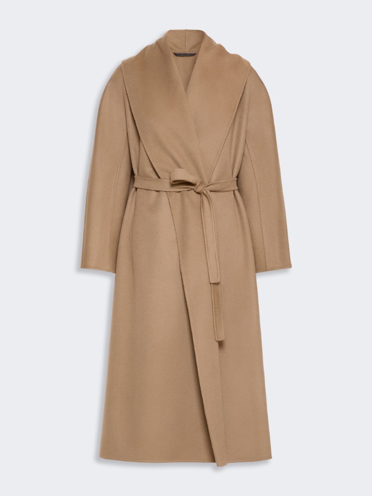 Reversible foulard coat in brushed cashmere - HAZELNUT BROWN - Max Mara - 6