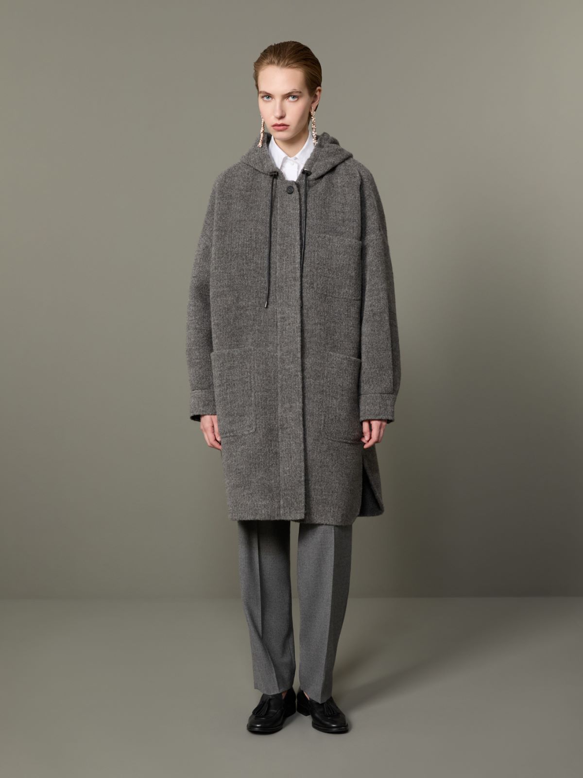 Płaszcz parka z baby lamy - ŚREDNIOSZARY - Max Mara - 2