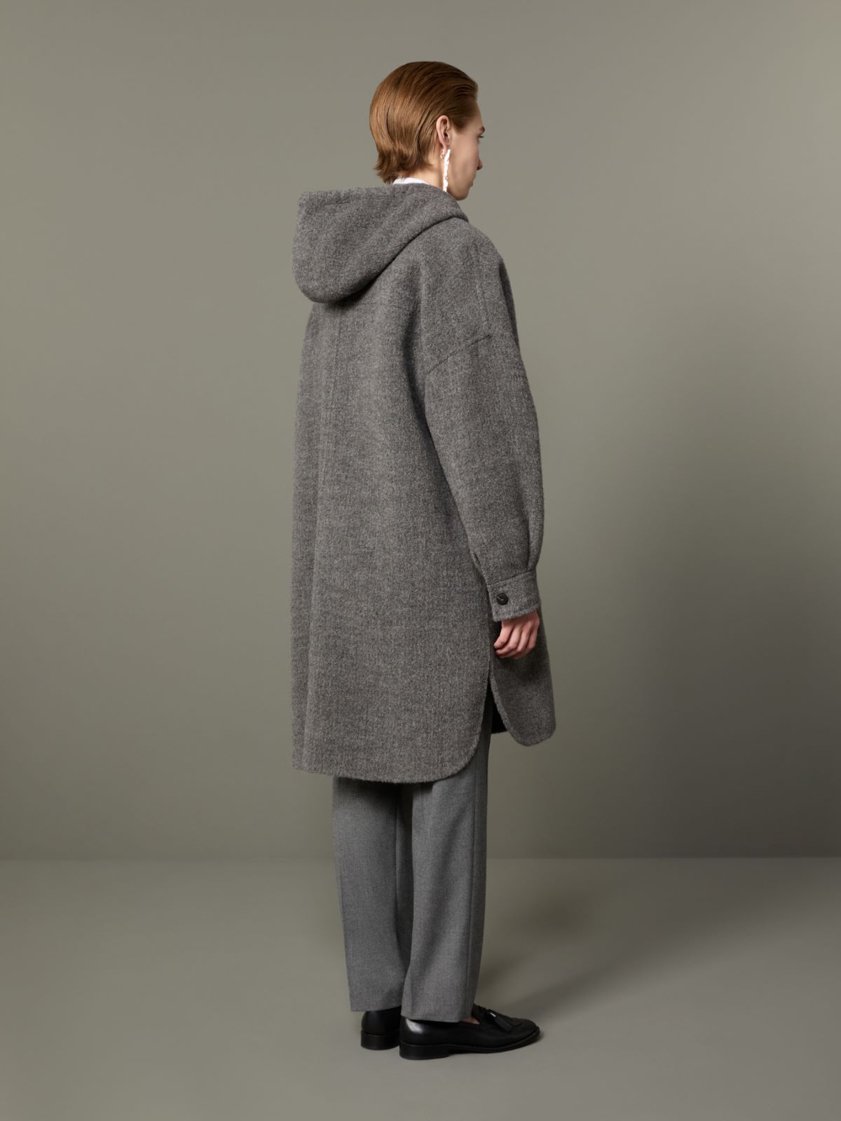 Płaszcz parka z baby lamy - ŚREDNIOSZARY - Max Mara - 3