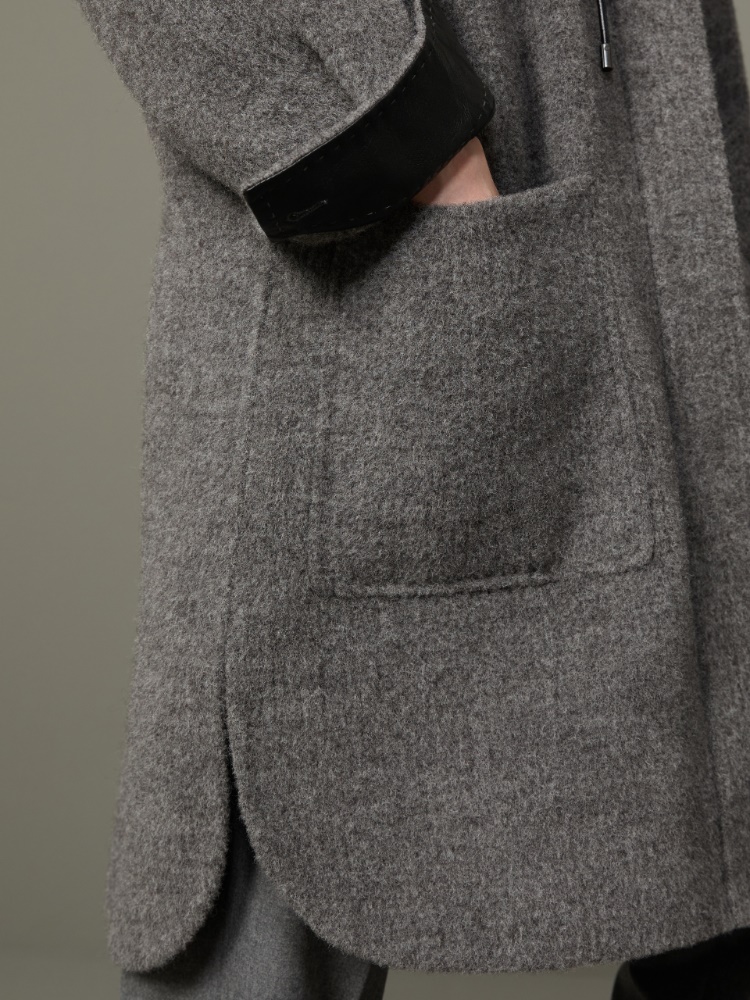 Płaszcz parka z baby lamy - ŚREDNIOSZARY - Max Mara - 5