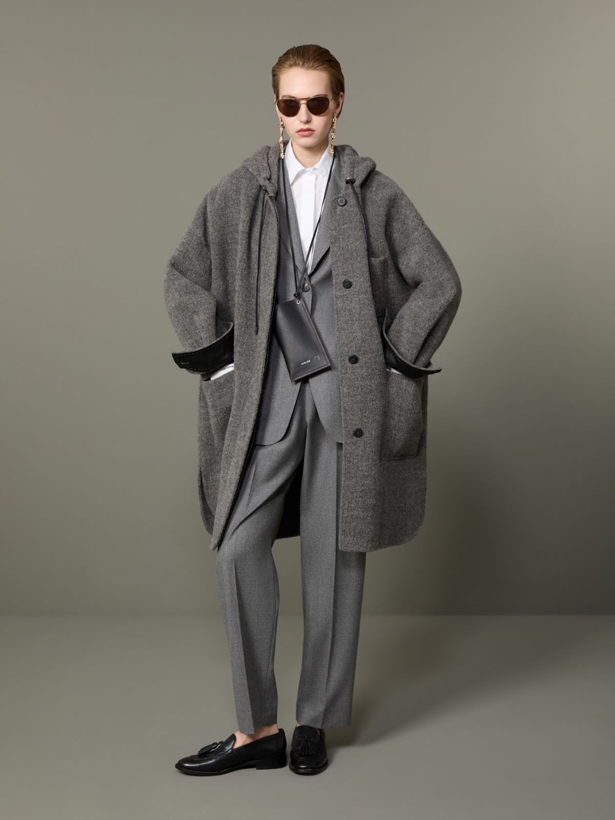 Płaszcz parka z baby lamy - ŚREDNIOSZARY - Max Mara