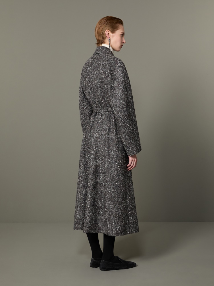 Wool and alpaca redingote coat - MEDIUM GREY - Max Mara - 3