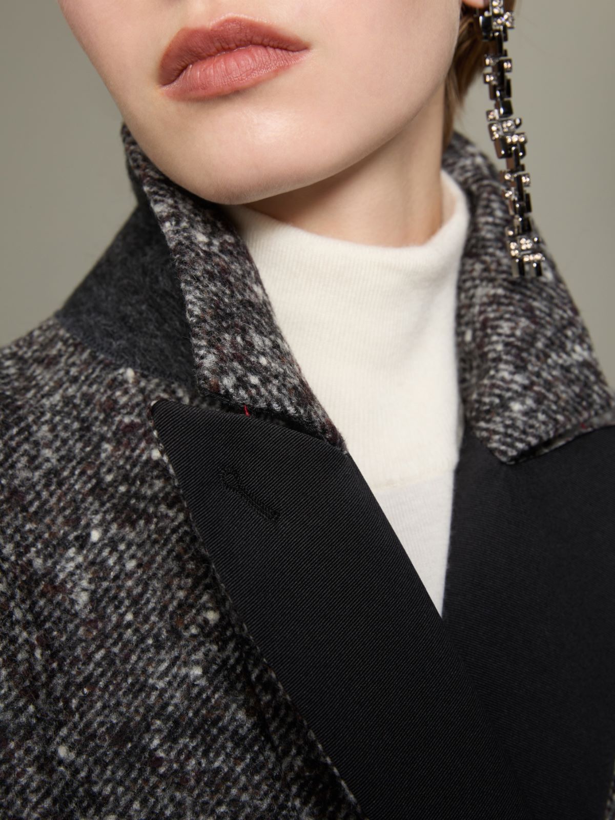 Wool and alpaca redingote coat - MEDIUM GREY - Max Mara - 4