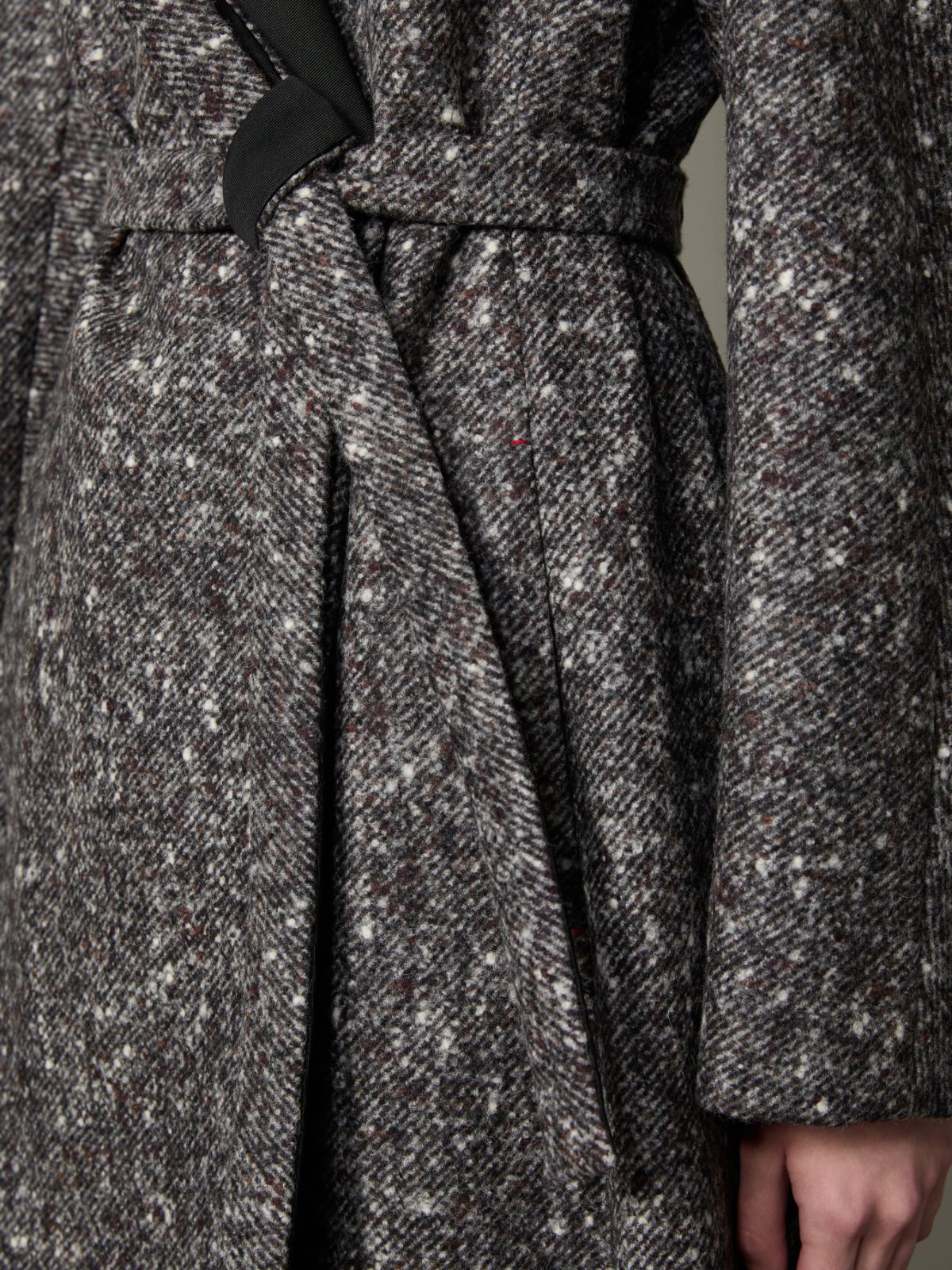 Wool and alpaca redingote coat - MEDIUM GREY - Max Mara - 5