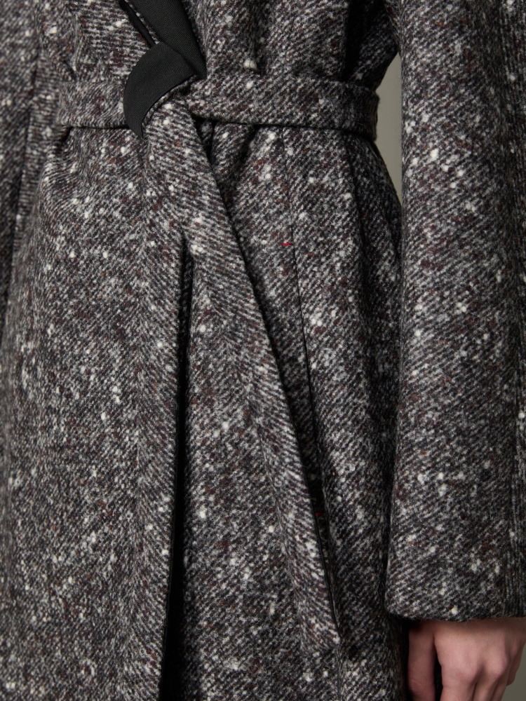 Wool and alpaca redingote coat - MEDIUM GREY - Max Mara - 5