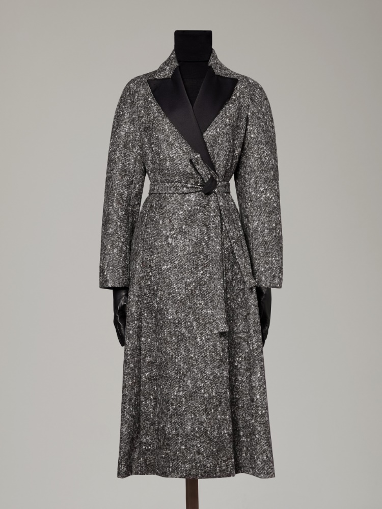 Wool and alpaca redingote coat - MEDIUM GREY - Max Mara - 6