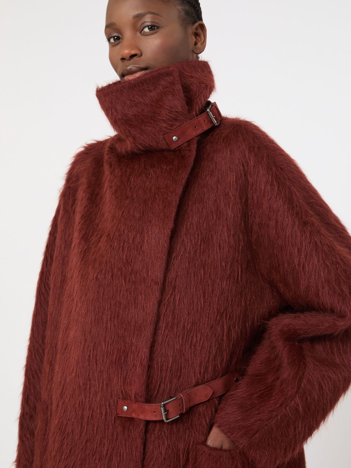 Alpaca and wool wrap coat - RUST - Max Mara - 4