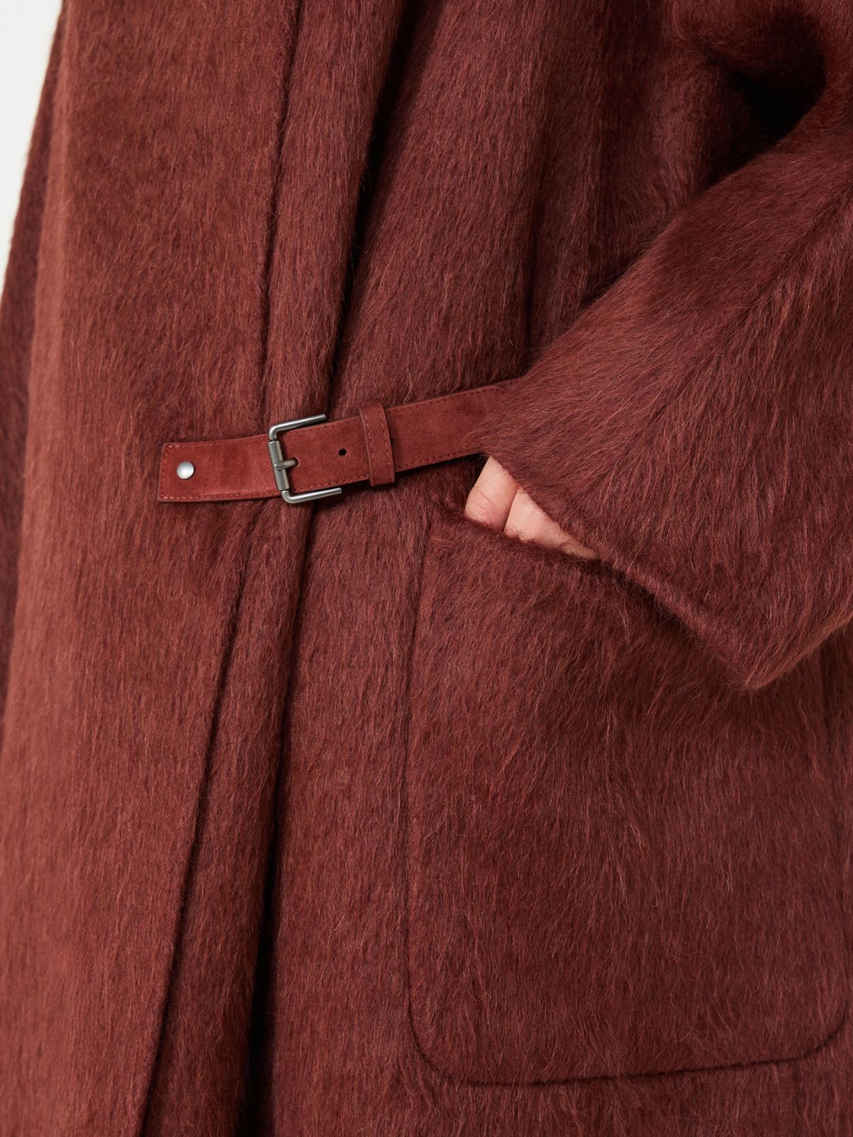 Alpaca and wool wrap coat - RUST - Max Mara - 5