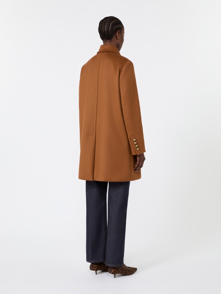 Double-breasted wool broadcloth coat - TOBACCO - Max Mara - 3