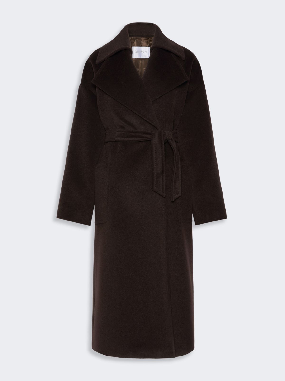 Wool, alpaca and cashmere robe coat - CIEMNOBRĄZOWY - Max Mara - 7