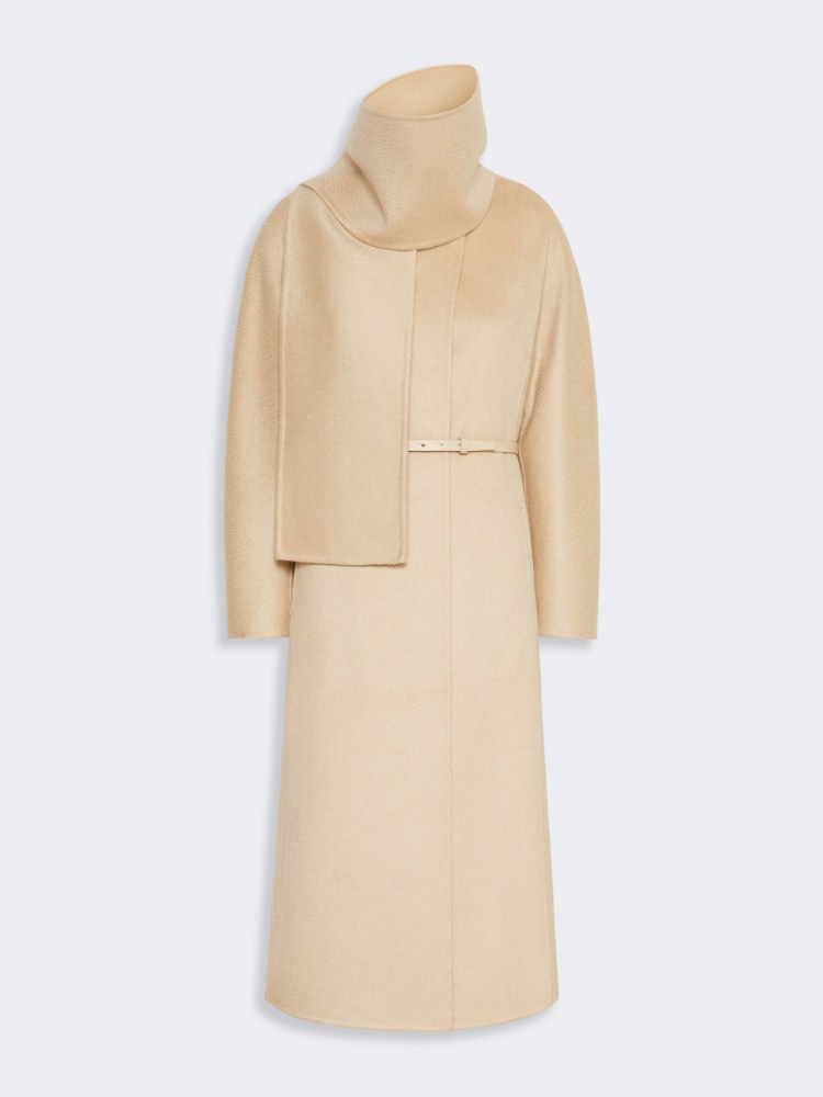 Albino camel and mohair coat - BEŻOWY