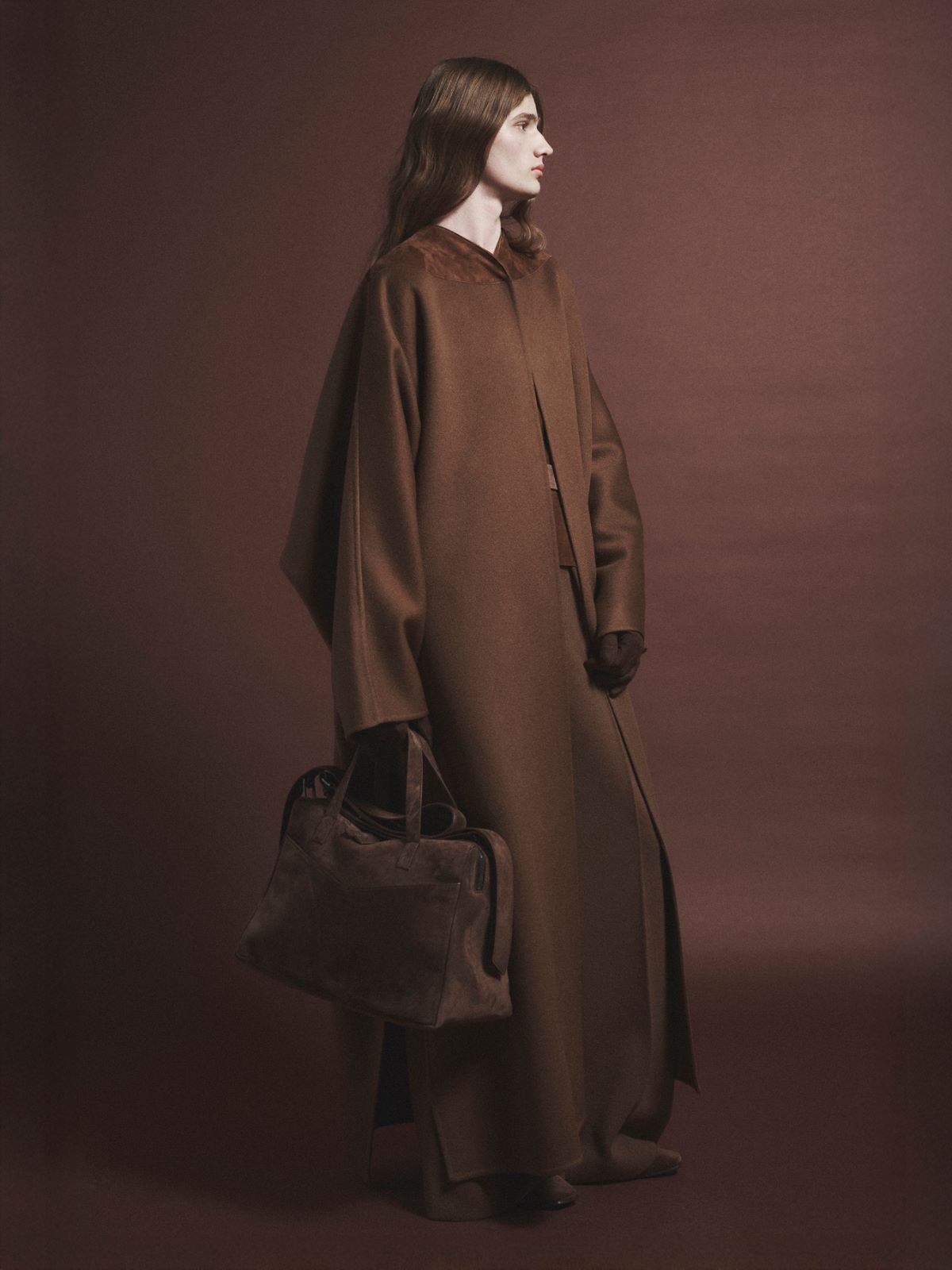 Oversized cashmere coat - CAMEL