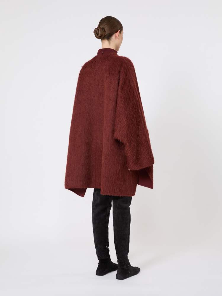 Krótki płaszcz z alpaki i wełny - RDZAWY - Max Mara - 3