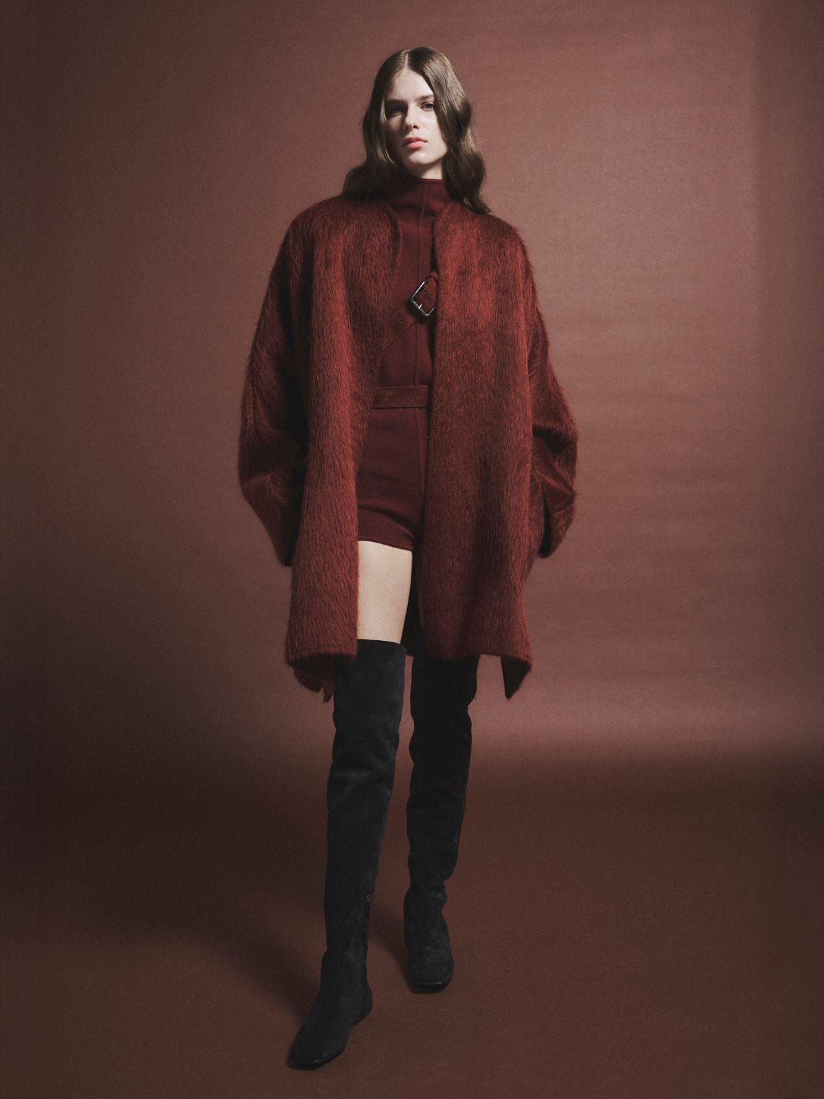 Short alpaca and wool coat + RUST - Max Mara