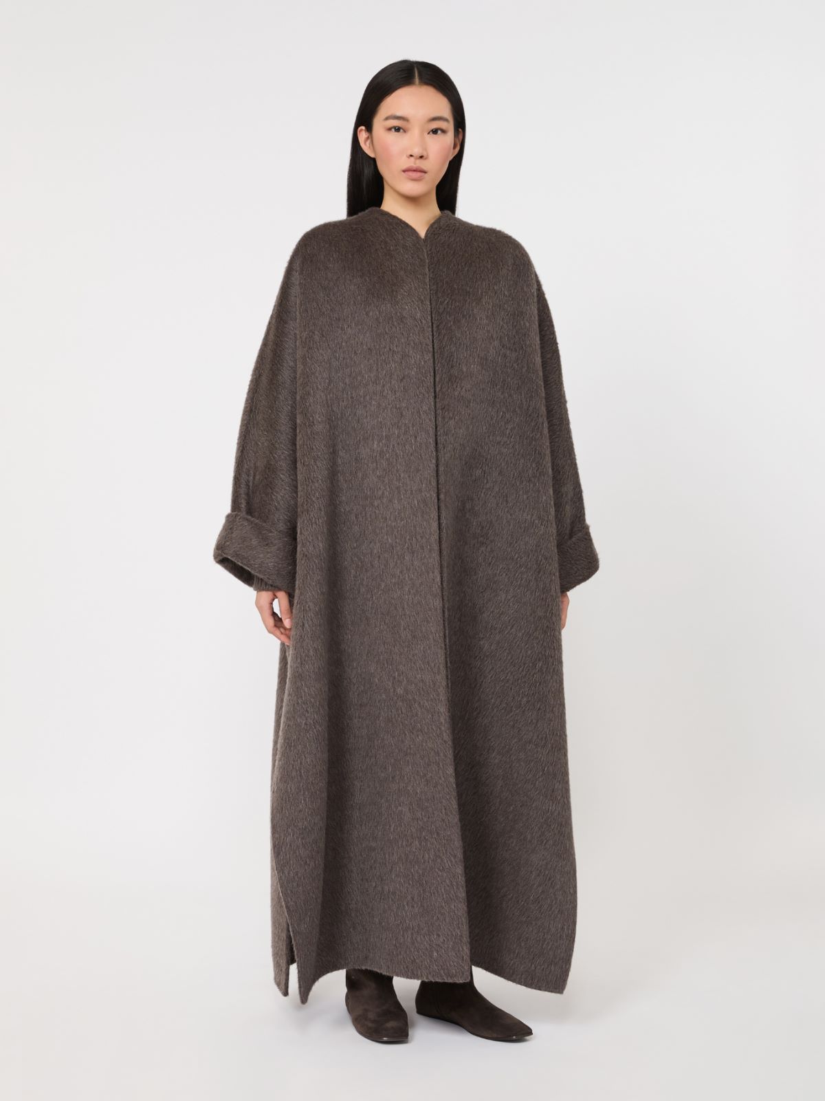 Płaszcz oversize z wełny wielbłądziej i moheru - BŁOTNY - Max Mara - 2